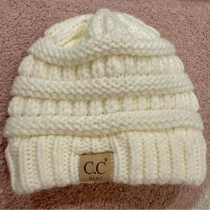 C.C Baby Ivory Knit Beanie
